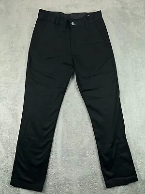 Mens Pants 29 Volcom Straight Leg Chino Black Twill Actual 30x30 Work • $22.99