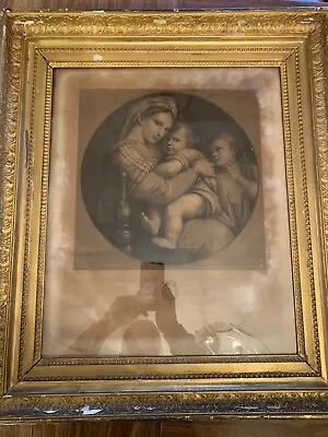 Raffael Morghen Engraving Of Madonna Of The Chair (Madonna Della Seggiola) • $8000