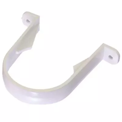 68mm Drain Pipe Down Pipe Rainwater Clip Round White RC1 | Floplast • £1.90