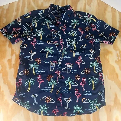 Chubbies  The One Man Wolf Pack  Button Down Short Sleeve Stretch Men's Size L • $24.99