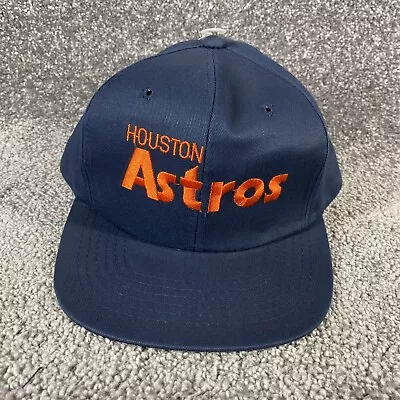 Vintage Houston Astros Snapback Hat MLB AJD 90s Cap NWT Deadstock NOS FLAW • $29.95