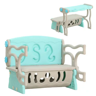 3-in-1 Kids Table And Chair Set Children Activity Bench Plastic Toy Storage Box • £39.95