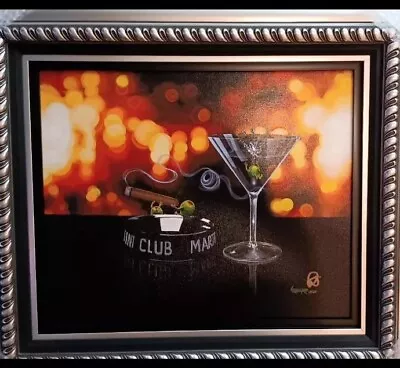 Michael Godard Hold My Cigar This Is An Updated Version Of Martini Club. • $1650