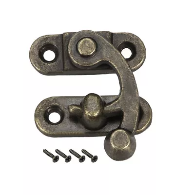 2pcs Vintage Lock Clasp Right Latch Hook Hasp Swing Arm Latch Plated 33mm X 28mm • $13.63