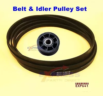 (EXP641) Dryer Belt & Idler Pulley Wheel Set Replaces AP6024203 AP6009126 • $13.30