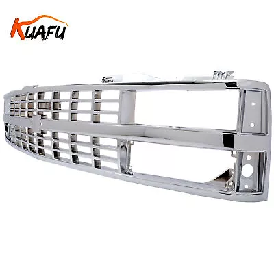 For 1988-1992 1993 Chevy C/K 1500 SILVERADO Chrome Grille W/Dual Headlight Hole • $120