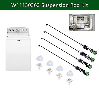 4Pcs W11130362 Washer Washing Machine Suspension Rod Bushings Kit For Whirlpool • $32.28