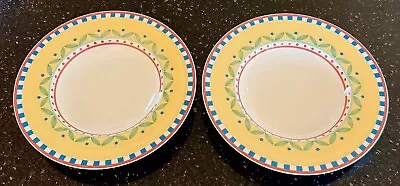 2 Villeroy & Boch TWIST BEA Pattern 9 1/2  RIMMED SOUP BOWLS ~ New Condition! • $44.99