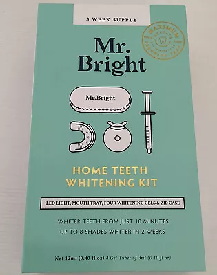 Mr. Bright Teeth Whitening Kit: LED Light Mouth Tray 4x Whitening Gels & Case • $39.90