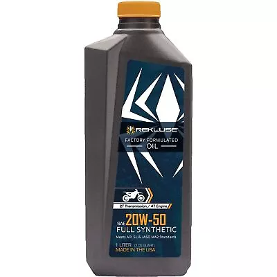 Full Synthetic 20W-50 Oil 4T Engine/ 2T Trans - 1 Liter RMS-1099002 • $29.81