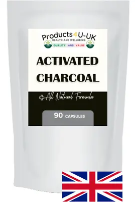 Activated Charcoal 800mg* Capsules Tablets Detox Reduce Flatulence Gas Bloating • £15.67