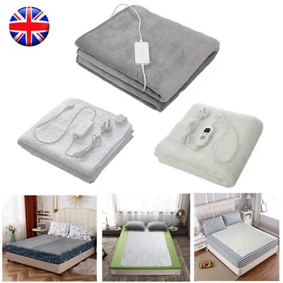 Electric Blanket Single Double King Heated Bed Under Warmer Blanket Washable Mat • £11.95