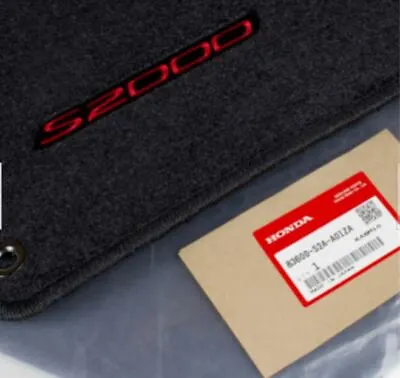 Honda S2000 Black With Red Stiching Carpeted Set Floor Mat RHD OEM Genuine JAPAN • $184.29