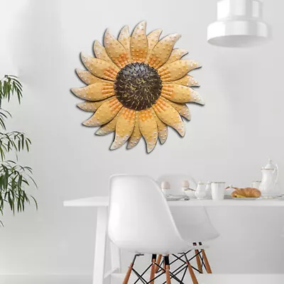 £18.35 • Buy Metal Sunflower Wall Art Wall Decor Garden Fence Home Sculpture Decoration