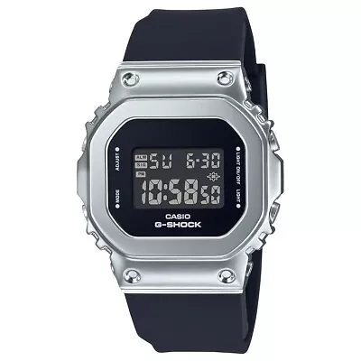 G-Shock Metal Clad Silver Black Unisex Mid-Size Digital Watch GM-S5600-1 $389 • $249