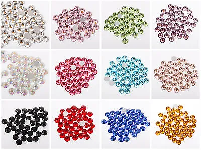 £2.19 • Buy 100pcs Glass Rhinestones Flat Back Crystals 2mm, 3mm, 4mm ,5mm