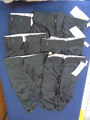 Lot Of 6 Pcs Adams Football Pants Black Color Size Adult S • $54.99