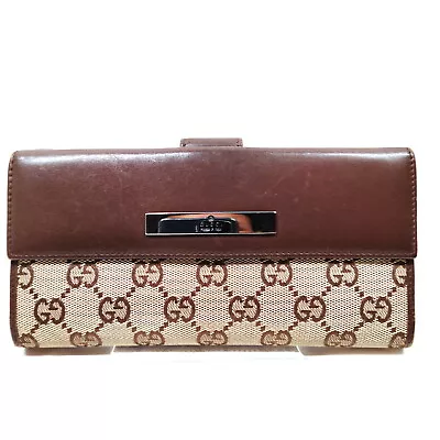 Gucci Long Wallet  Brown Canvas 3255872 • $13.50