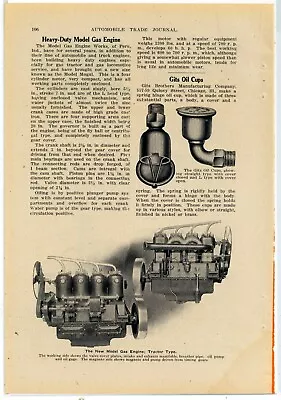 1913 Model Gas Engine Works Story & Photo - Mogul Tractor Engine -  Peru Indiana • $17.76