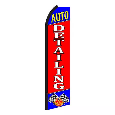 AUTO DETAILING Advertising Flutter Feather Sign Swooper Banner Flag Only • $20.95