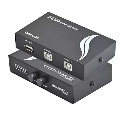 2 Port USB 2.0 Sharing Manual Switch Box Hub 2 PCS Share 1 USB Device For Pri... • $12.14