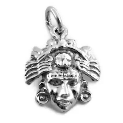 $29.99 • Buy NEW!!! Mexican Aztec /Mayan Head Charm Pendant Sterling Silver!!