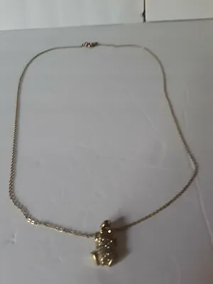 J Crew Gold Tone Chain Frog With Rhinestones Pendant Jewelry  • $24.99