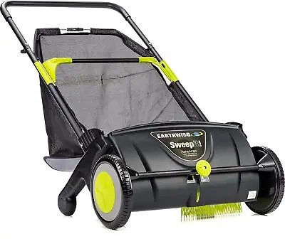 21 Inch Leaf Grass Push Lawn Sweeper Outdoor Yard Lawn Collector • $179.99