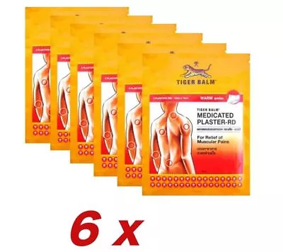  Relief Of Muscular Pains Tiger Balm  Medicated Plaster-RD 7 X 10 CM = 6 Packs. • $36