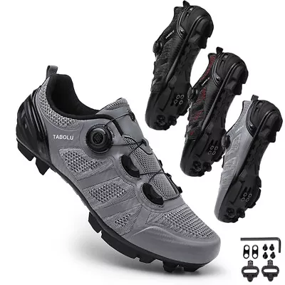 Men's MTB Bike Shoes Breathable Cycling Shoes Self-Locking Road Bike Sneakers  • $48