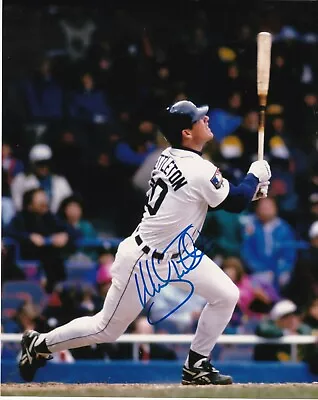 MICKEY TETTLETON  DETROIT TIGERS   ACTION SIGNED 8x10 • $17.99