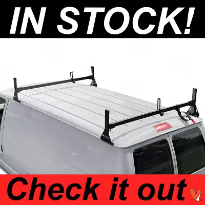 Ford Econoline Van 2 Bar 1992-2015 Ladder Roof Racks Steel BLACK Rack • $179.55