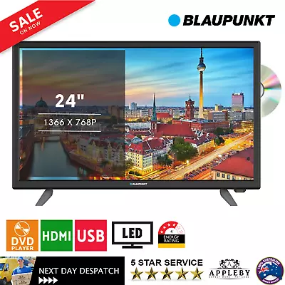 Blaupunkt 24 Inch LED LCD TV Built-In DVD Player Combo HD USB HDMI Television • $194.92