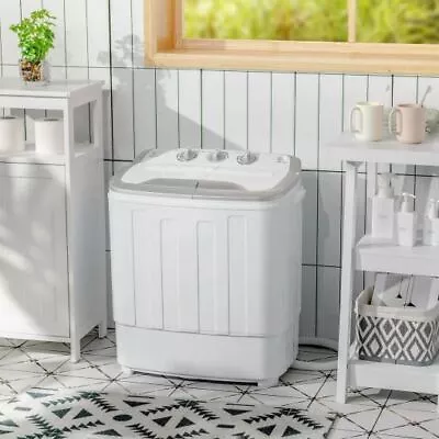 Durable 8 Lbs Portable Mini Twin Tub Spinner Semi-Automatic Washing Machine • $272.08