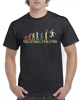 Top Gift T-Shirt For Dad: Evolution Of Volleyball Sports Cotton Comfort • $16.16