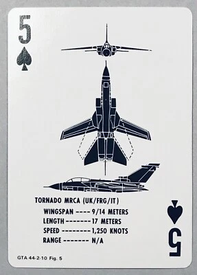 $3 • Buy 1 Playing (swap) Card - Aircraft Recognition - Airplane - Tornado MRCA [282]