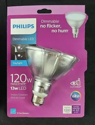 Philips 120W Equiv PAR38 Dimmable LED Flood Light Bulb Daylight 5K • $19.78