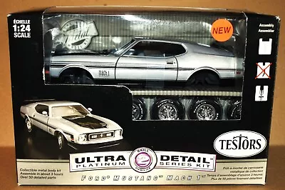 Testers Ultra Detail Platinum Model Kit 1/24 Ford Mustang Mach 1 New Silver NOS • $48