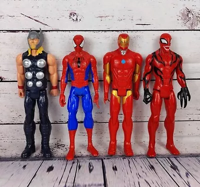 Marvel Titan Hero Action Figure 12  Toy Bundle X 4 Iron Man Spider-man Carnage • £14.99