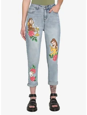 $52.20 • Buy Disney Hot Topic  Beauty And The Beast Mom Jeans Size 15 NEW