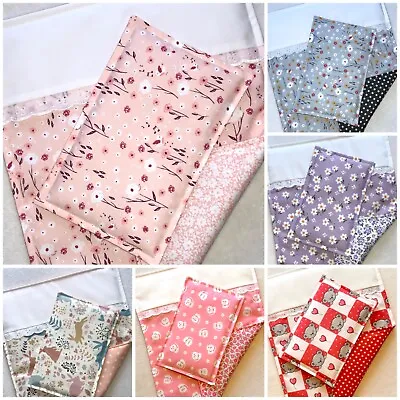 Doll Pram Blanket Pillow Set Cot Bedding Quilt Teddy Gift Handmade New Pink B • £9.99