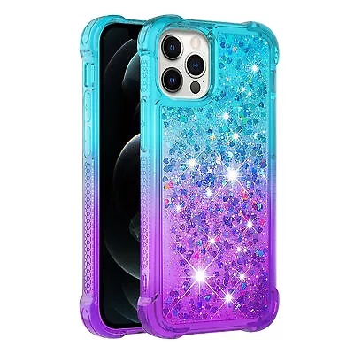 For IPhone 15 14 13 12 11 Pro Max XS XR 8/7 Plus Case Clear Liquid Glitter Cover • $12.99