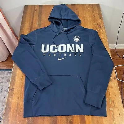 UCONN Huskies Hoodie Mens Medium Blue Nike Pullover Sweatshirt Basketball • $24.99