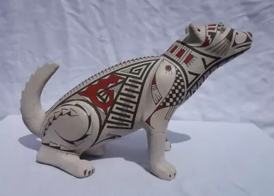 Tomas Quintana Mata Ortiz Mexican Pottery Dog Euc Vintage Effigy • $600