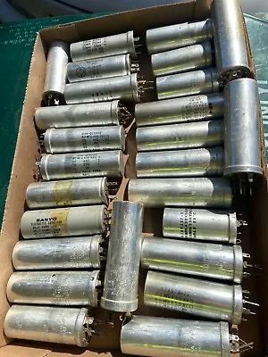 Lot Of 26 Vintage Can Capacitors 1950s-1970s 1 3/8  All 450v 475v Sanyo Philco • $75