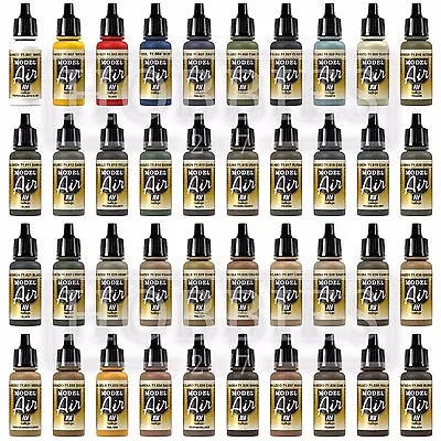 Vallejo Model Air War Paints Acrylic Airbrush Colours Full Set Spray 17ml Bottle • £4.65