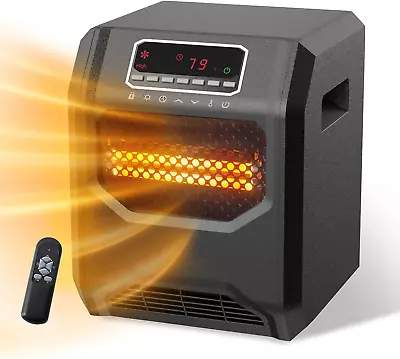 Portable Electric Heater Indoor Room Space 1500W Infrared Quartz Remote Control  • $98.47