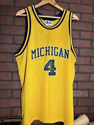 Vintage Size XL Chis Webber Michigan Basketball Jersey Logo Athletic • $45