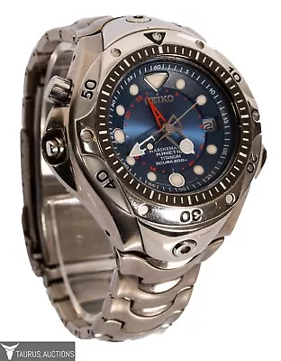 Seiko Prospex Marine Master Kinetic Titanium Watch #1 - 5M65-0A60 GMT Scuba 200m • $176.50