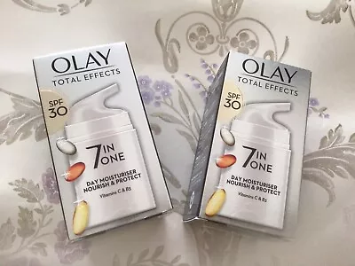 £19.95 • Buy Olay Total Effects 7 In One Anti-Ageing Moisturiser With SPF 30, 50ml . X 2.
